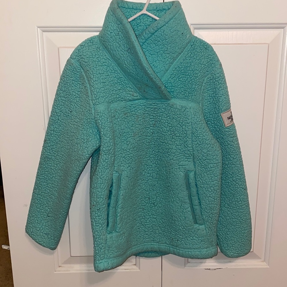 The North Face kids xs size 6 blue jacket